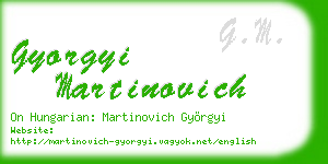 gyorgyi martinovich business card